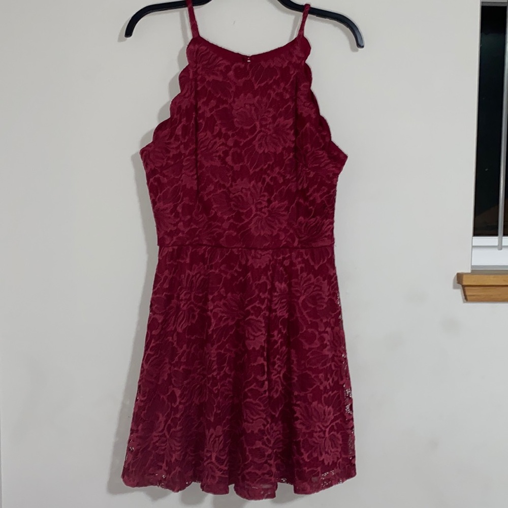 Burgandy A. Byer dress.